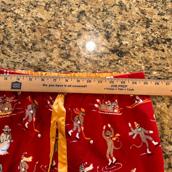 Nick & Nora Retro Sock Monkey Women’s flannel Pajamas size small - Picture 6 of 9